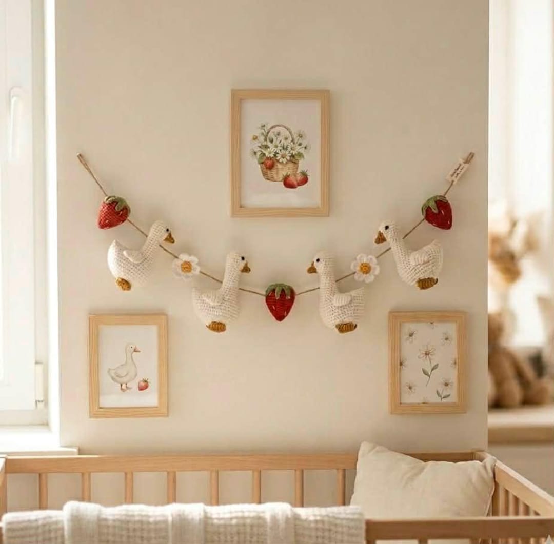 Silly Goose Nursery Garland, Baby Room Farm Wall Decoration - Etsy