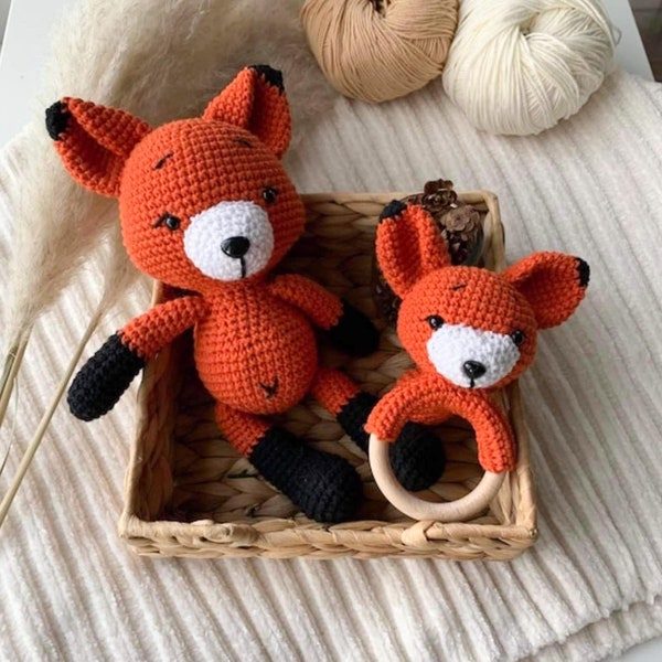 Fox unisex baby gift sef for woodlend baby shower, New mom gift box, , Pregnancy gift package, Neutral baby gift set for future parents
