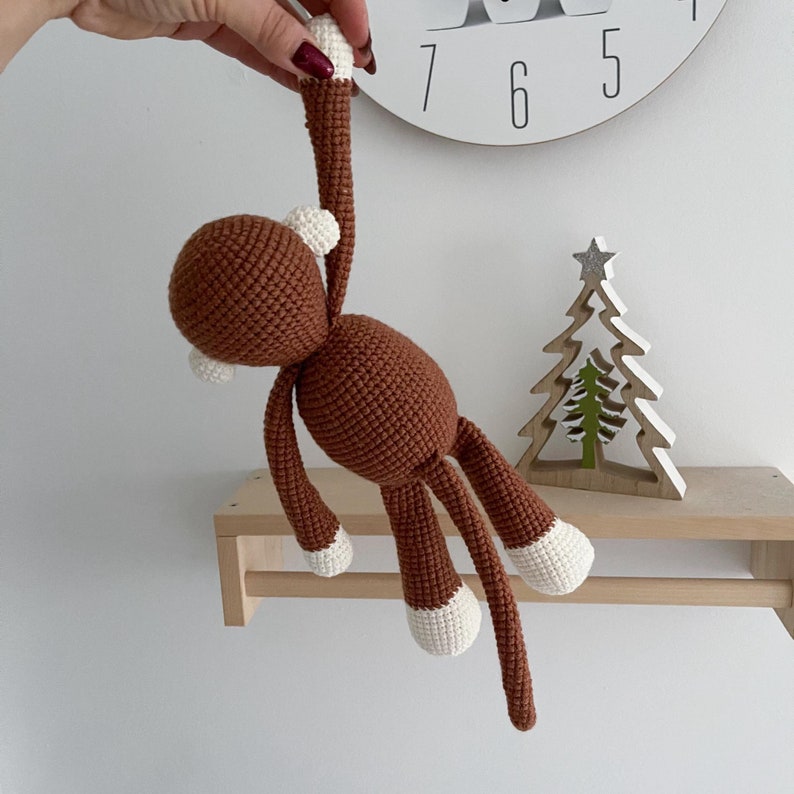 Süßer Plüschaffe, Amigurumi Affe, Häkeltiere, personalisiertes Babygeschenk, Affe-Babyparty, Bild 2