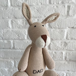 Crochet Kangaroo family, Australian animals, Stuffed animals and plushies, Big nursery decor, Personalized gift idea for 1st birthday Kangaroo Dad