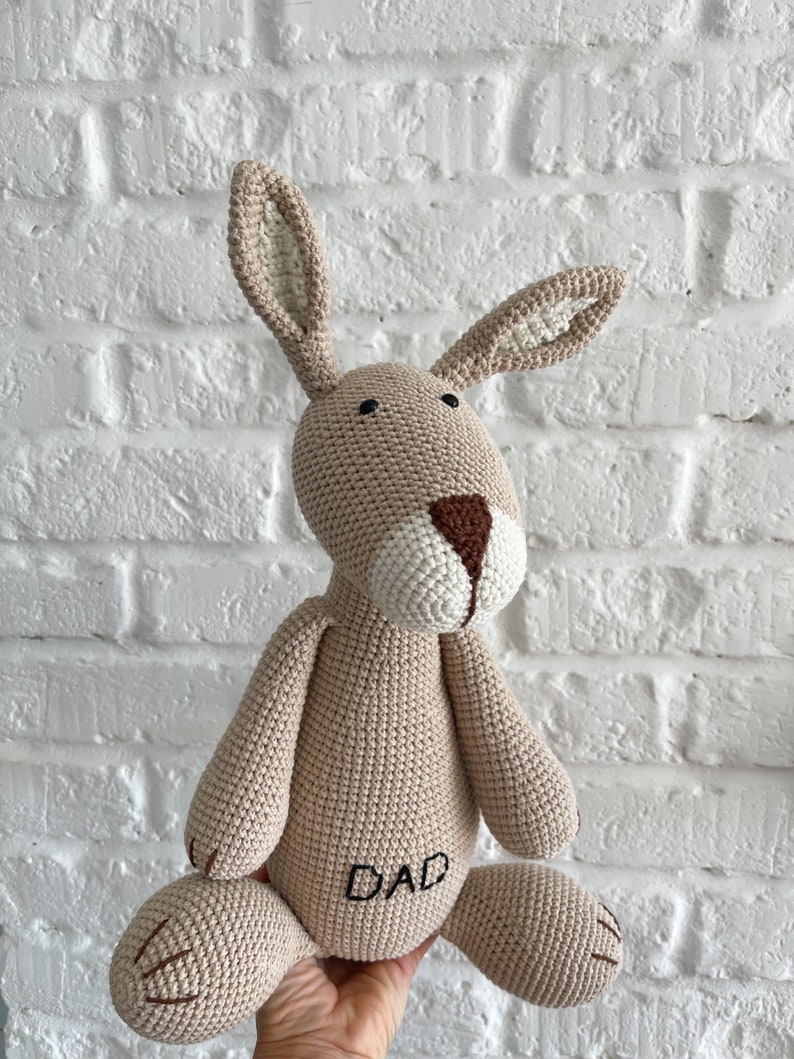 Familia de canguros de ganchillo, animales australianos, peluches y peluches, decoración de guardería grande, idea de regalo personalizada para el 1er cumpleaños Kangaroo Dad