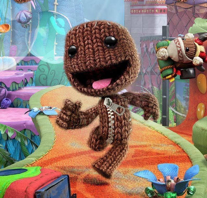 Peluche di Sackboy dal videogioco "Sackboy A Big Adventure" immagine 2