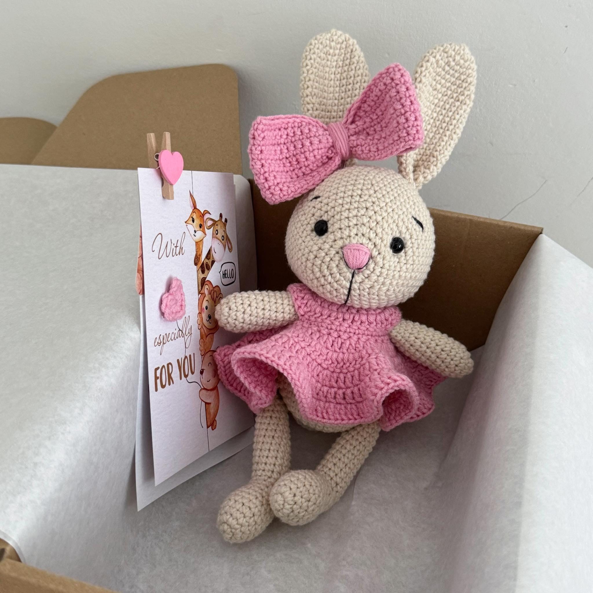 Doudou Lapin Pour Bébé Doudou Lange Au Crochet Et Gaze De Coton Doudou Personnalisable Fait Main