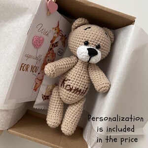 Teddy Bear Toy handmade crochet Stuffed Animal - Baby shower gift image 2
