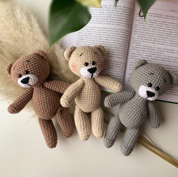 Teddy Bear Toy handmade crochet Stuffed Animal - Baby shower gift