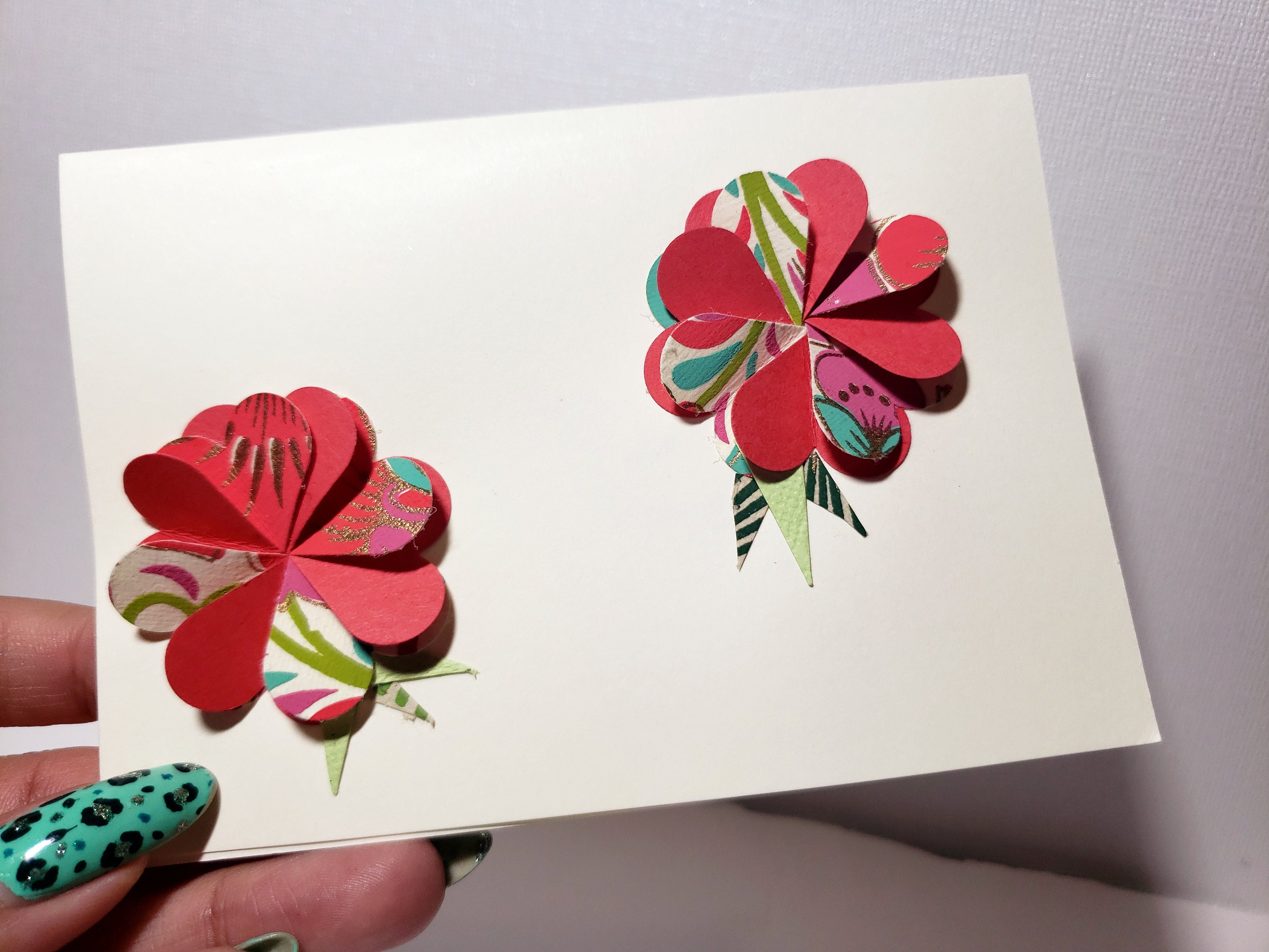 Handmade Cards Paper Flower Gift Card Personalized cards Etsy