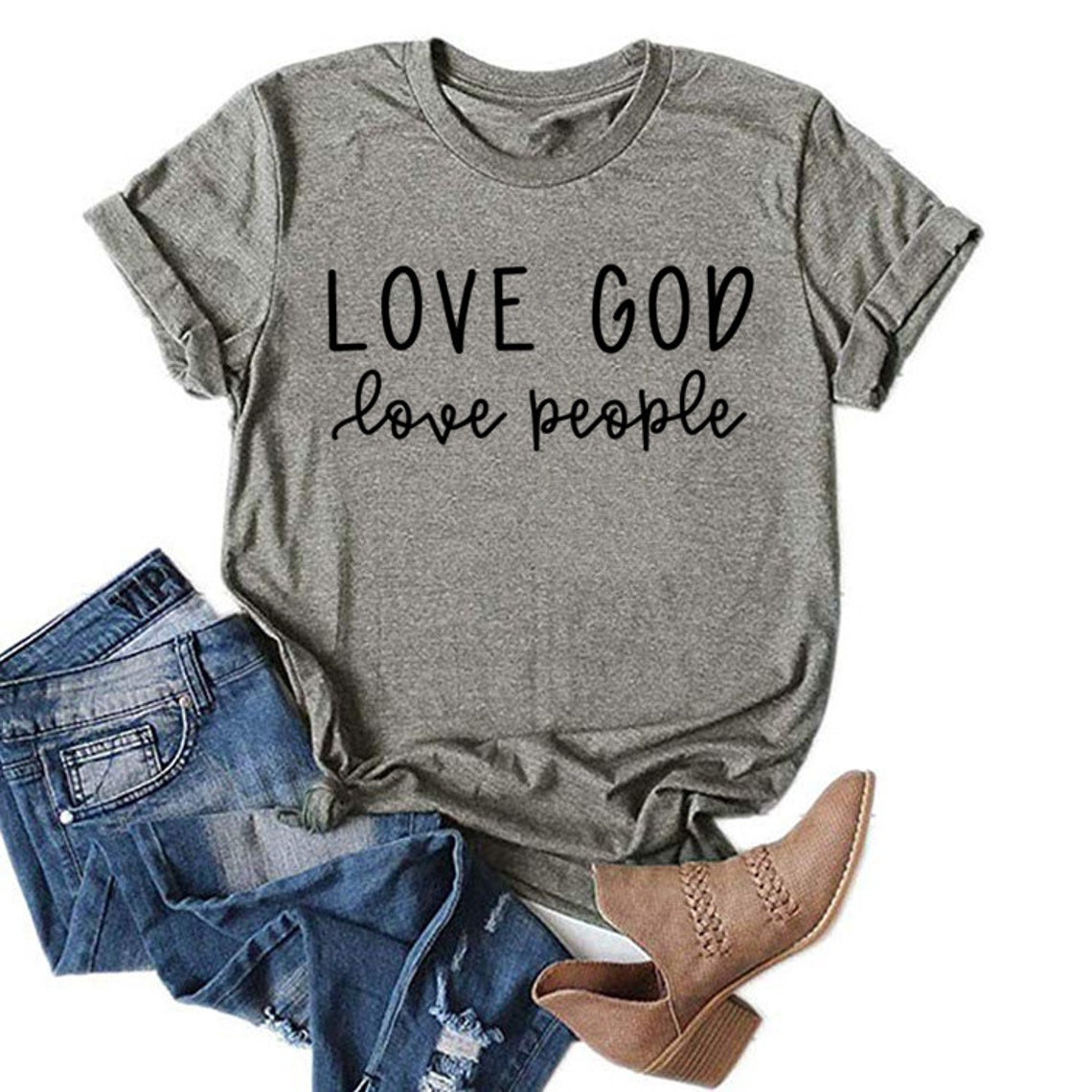 Love god love people shirt Christian t shirts women's | Etsy