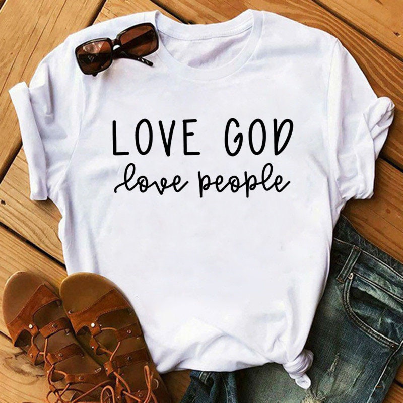 Love god love people shirt Christian t shirts women's | Etsy