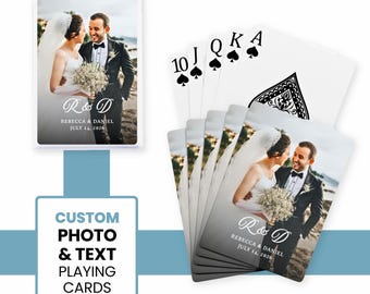 Benutzerdefinierte Fotospielkarten | Personalisiertes Deck | Sie & Ihn Geschenk | Geburtstag | Hochzeit | Jubiläum