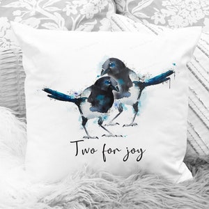 Coussin pie personnalisé - Citation Deux pour la joie - Texte modifiable