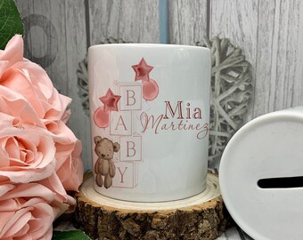Mothers Day MUMS PAMPER POT Pink Money Bank Smash Open Money Piggy Bank Box 