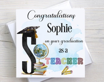 Teacher Graduation Card, Congratulations on Graduation as a Qualified Teacher