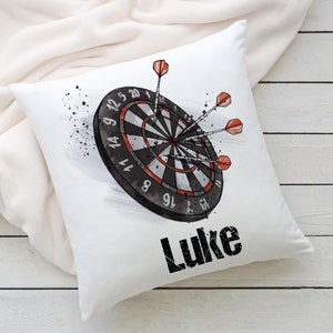 Personalised Darts player Cushion, Gift for Dart Player, Gift for Him, Gift for Her, Birthday Gift Ideas, Christmas gifts