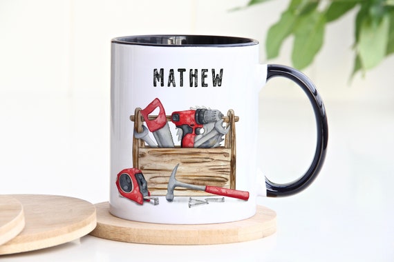 Taza De Café Mecánico | Taza De Café Con Dibujo De Caja De Herramientas De Mecánico | Taza De Café Divertida Y Delicada Para Ingeniero/Caballero/Regalo Para Papá