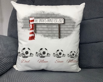 Personalised Football Cushion, Sport Cushion, Soccer Gifts, Home Decor, Gifts for him, Design your own, Gifts for Christmas, Birthday gifts
