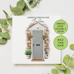 Carte personnalisée pour une nouvelle maison, carte Happy First Home, carte de félicitations pour les nouveaux propriétaires
