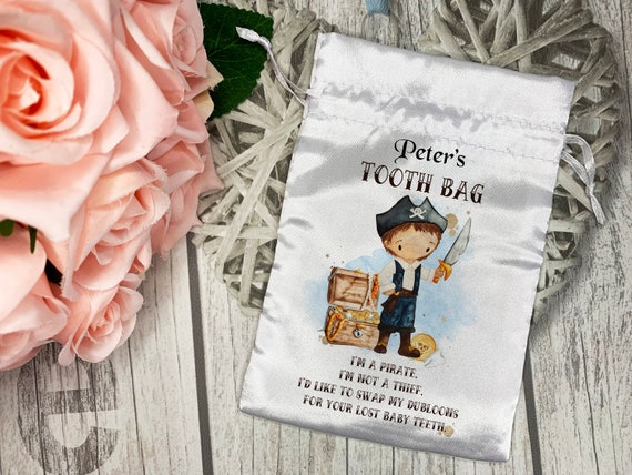 Personalised Tooth Fairy Bag Tooth Fairy Pouch Pirate Boy Etsy