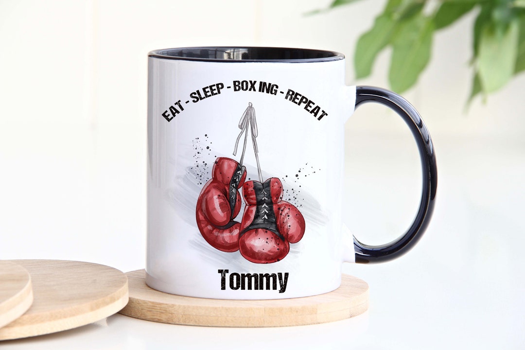 Personalised Boxing Mug, Boxer Gifts, Boxing Gloves, Kickboxing Cup for ...