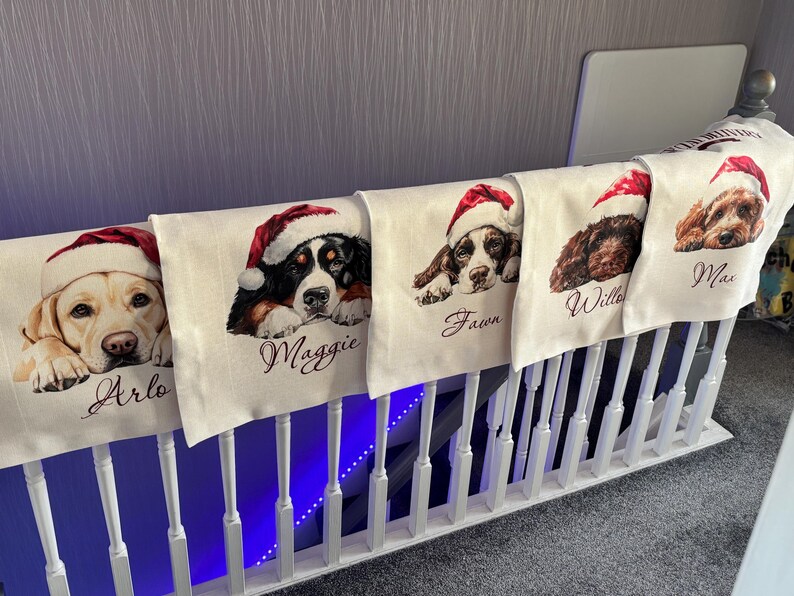Personalised Christmas Dog sack, Personalised Christmas Pet Sack, Dog Santa Sack, Christmas Gift Bag for Dogs (various breeds) image 14