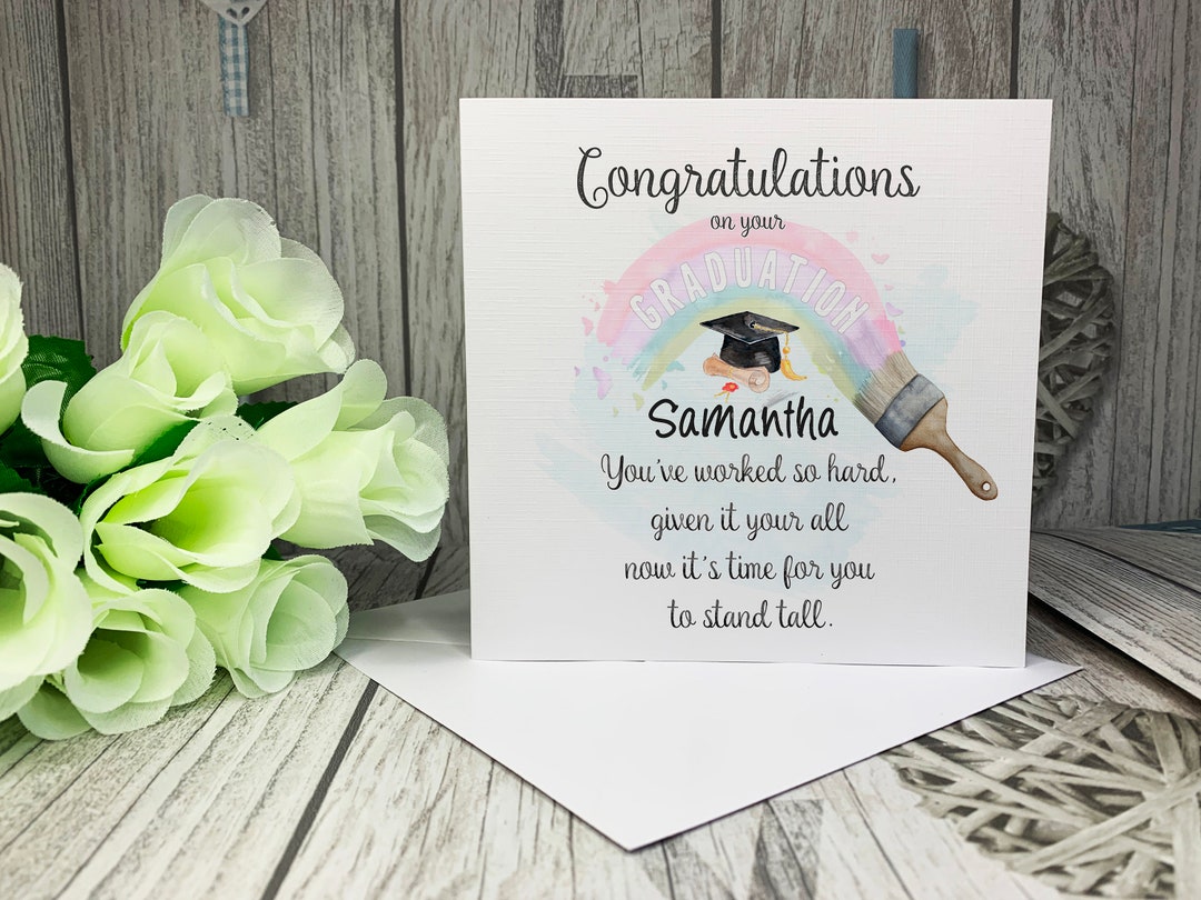 Graduation Card for End of School Leavers Gifts - Personalised ...