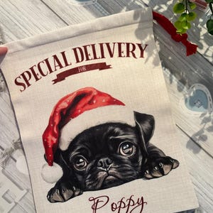 Personalised Christmas Dog sack, Personalised Christmas Pet Sack, Dog Santa Sack, Christmas Gift Bag for Dogs (various breeds) image 12