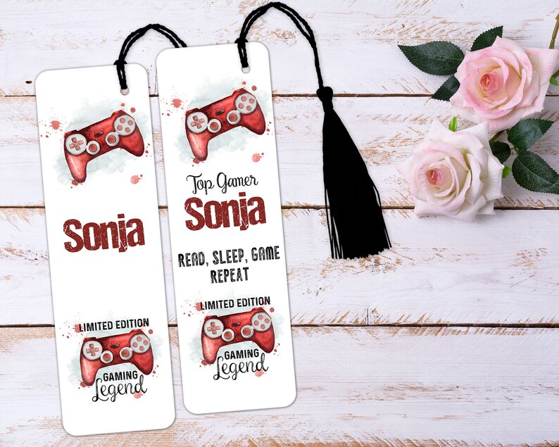Personalised GAMER Bookmark Gamer Boy Gamer Girl Birthday - Etsy