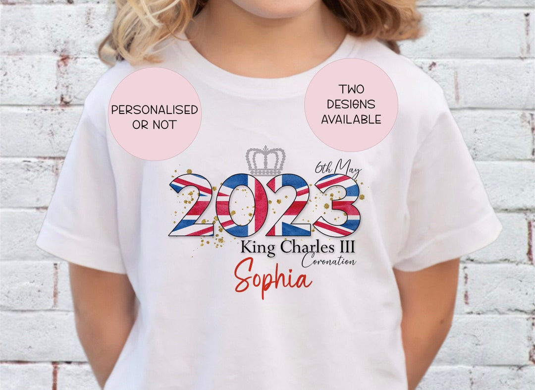 Child Coronation Tshirts, King Charles III Coronation Kids Tshirt