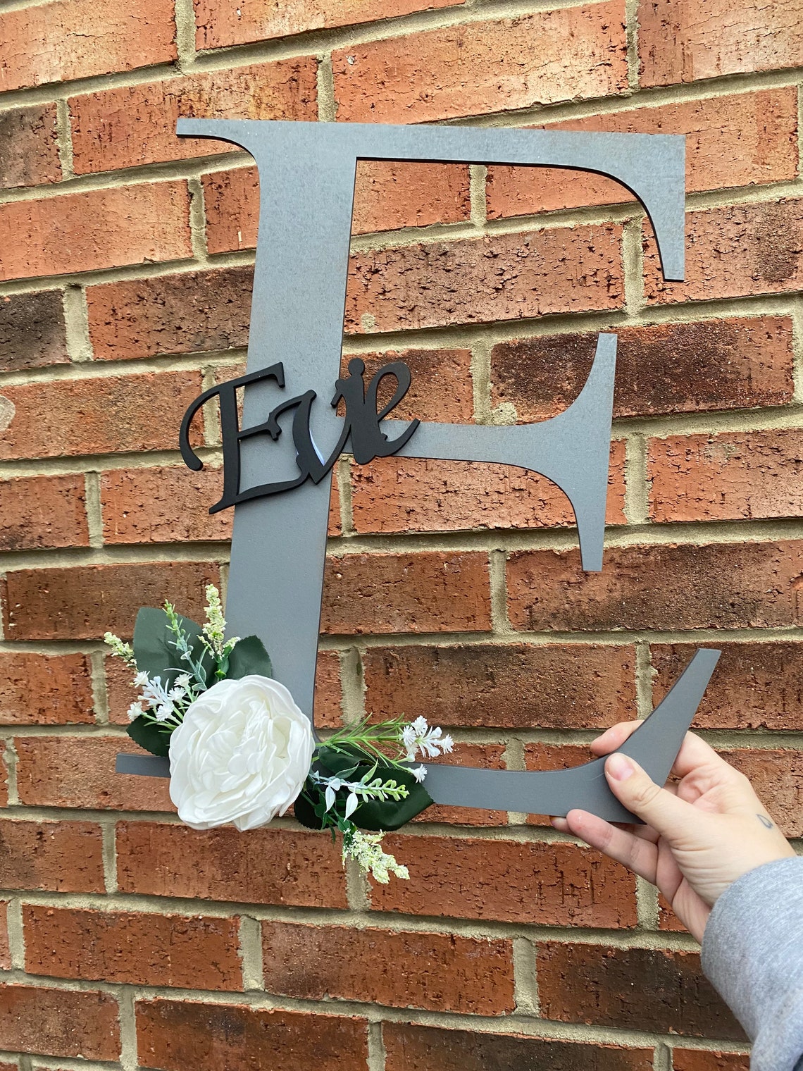 Large Floral Letter With Name Salon Decor Business Name Etsy UK