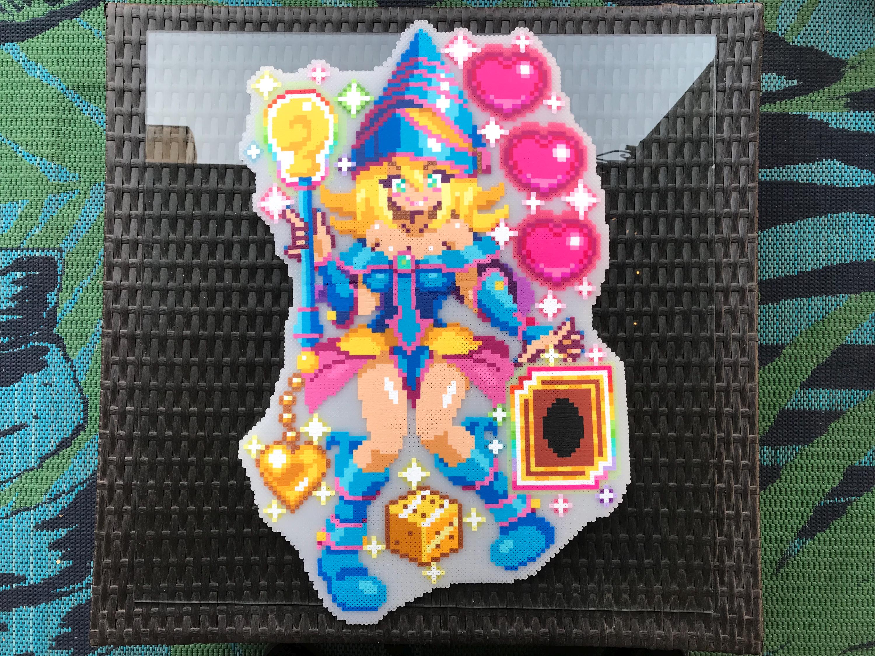 DARK MAGICIAN GIRL (heart of the Cards) - Yugioh Perler Figure - Etsy