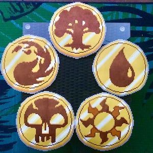 GOLDEN MANA SYMBOLS - Magic the Gathering Perler symbols