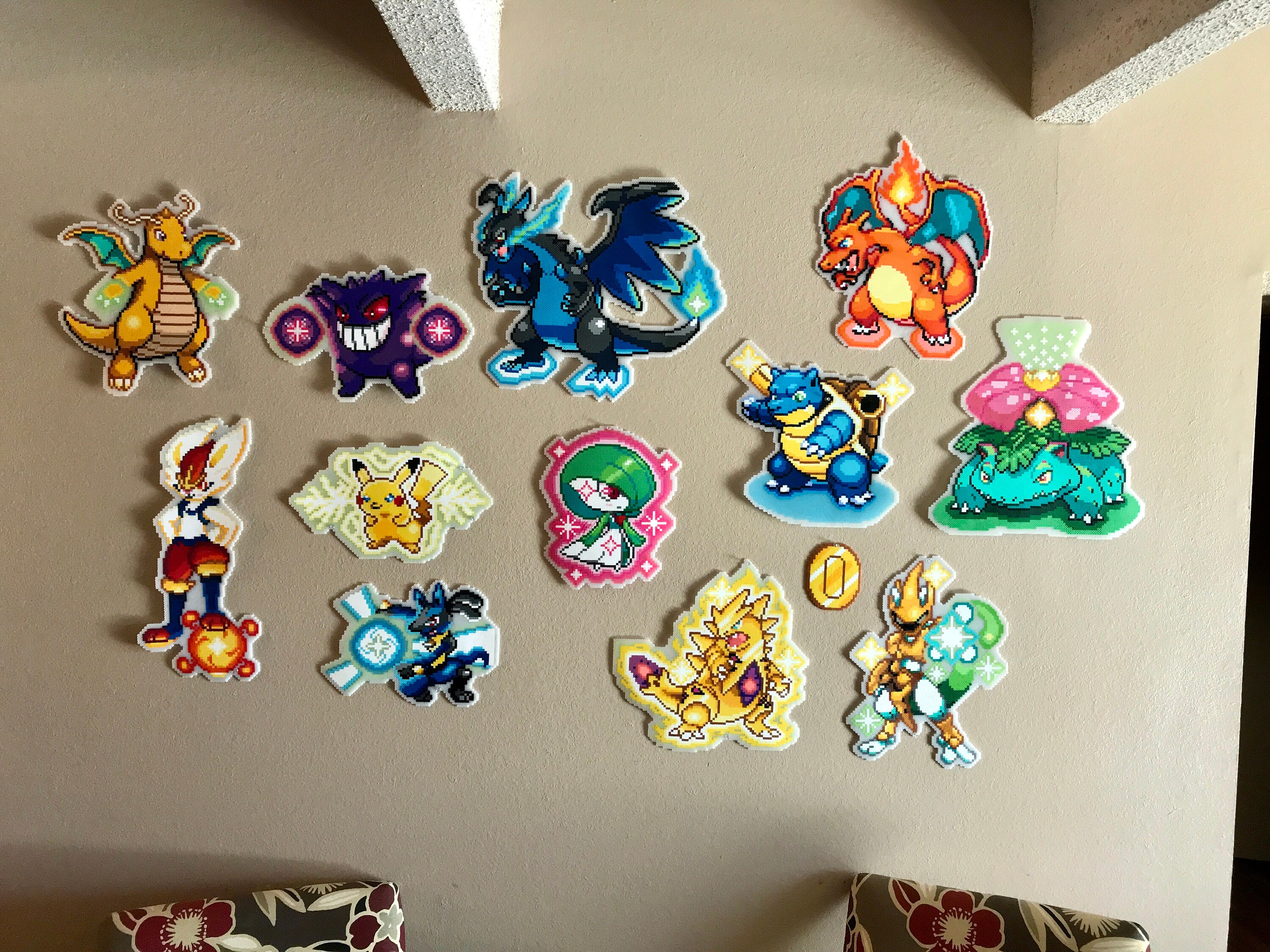 Mega Charizard XL Figures, Pokemon Decor, Mega Charizard X, Mega Charizard Y,  Anime Merch, Custom Figure, Hama Beads, Perler Bead Art -  Sweden