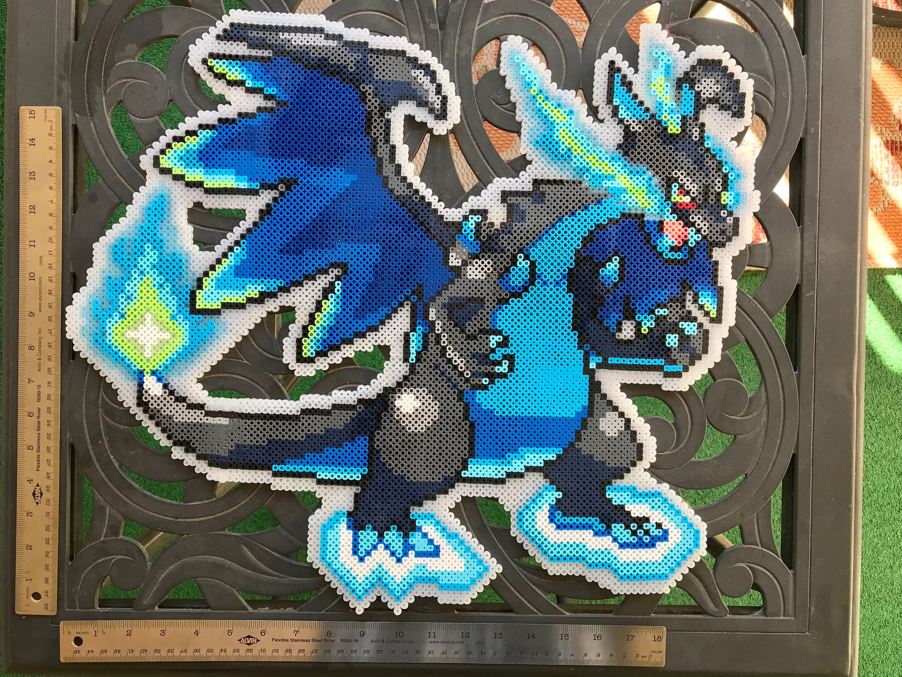 Mega Charizard X Patch Heat Transfer Pokemon Iron On Graphic Applique Apx  4.00