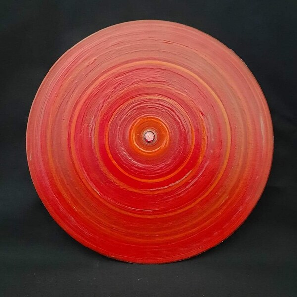 Tableau décoratif Mandala rouge/orange