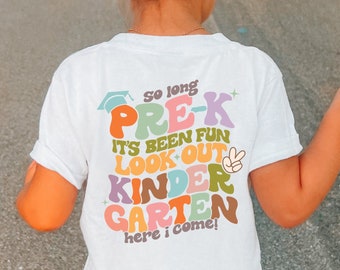 Pre-K Graduation Shirt, Last Day of School T-Shirt, Aesthetic Toddler Tee, Preschool Graduation Gift, Preschool Toddler Shirt