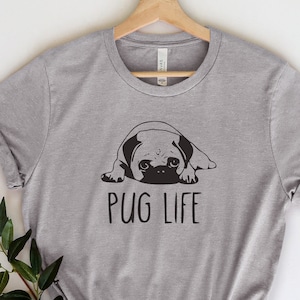 Pug Life Lovers Shirt, Pug Life T-shirt, Thug Pug Shirt, Pug Dog Breed, Shirts for Him, Women's Pug Life, Dog Lover Shirt, Positive Tee