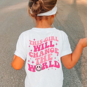 This Girl Will Change The World Shirt, Girl Power Kids Shirt, Little Feminist Girls Toddler T-Shirt, Toddler T-Shirt, Natural Kids Shirt