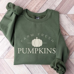 Farm Fresh Pumpkins Sweatshirt, Hand Picked Pumpkin Shirt, Pumpkin Women Sweatshirt, Thanksgiving Shirt, Thankful Shirt