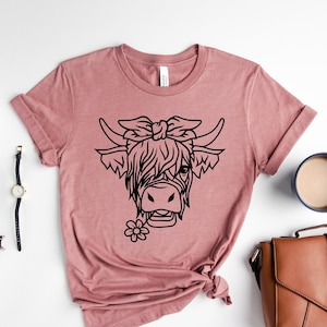 Highland Heifer Shirt, Highland Cow T-Shirt, Country Shirt, Farm Life Shirt