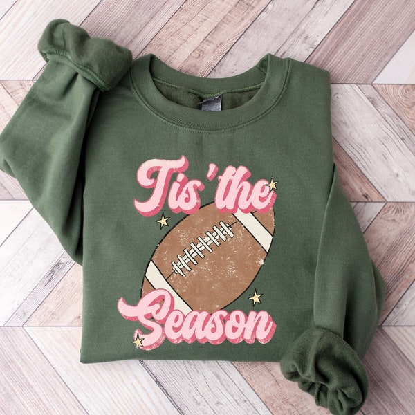 Tis The Season Sweatshirt, Autumn Vibes Shirt, Fall Shirts for Women, Fall Football Hoodie, Pumpkin Patch Shirt