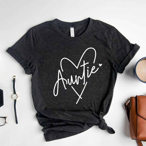 Auntie Heart Shirt, Auntie Shirt, New Auntie Shirt,  Custom Auntie Shirt, Auntie Sweatshirt, Auntie Life Shirt, Auntie T-shirt