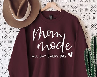 Mom Mode Sweatshirt - Etsy