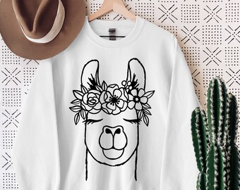 Cute Llama Hoodie - Etsy
