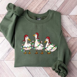 Duck Christmas Sweatshirt, Christmas Goose Shirt, Funny Animals Christmas Sweatshirt, Farm Lover Gift, Duck Lover Gift T-Shirt