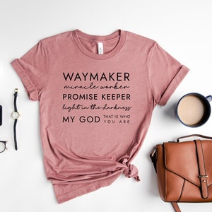 Christelijk T-shirt, Waymaker Shirt, religieuze geschenken, religieuze shirts voor vrouwen, geloofsshirts, Bijbelvers Tee