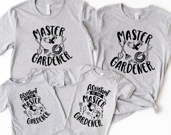 Master Gardener Shirt, Assistant To The Master Gardener, Gardener Couple Shirt, Mommy And Me Shirt, Gardening Shirt, Father's Day Shirt