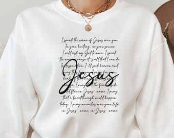 God shirt, I Speak The Name Of Jesus Tee, Pray Shirt, Christian Shirt, Bible Verse Shirt, Faith Shirt