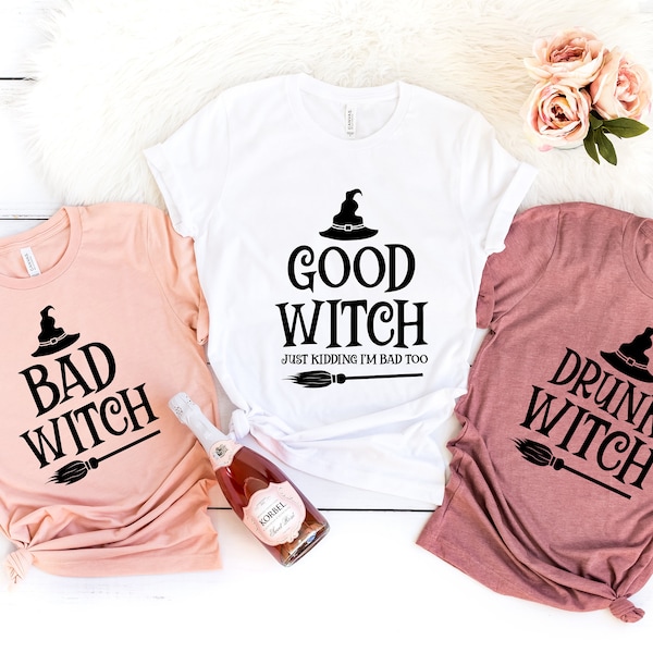 Good Witch Bad Witch Shirts , Halloween Shirts , Halloween Matching Shirts, Family Matching Halloween T shirts, Witch Shirt