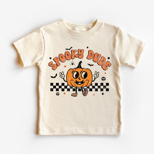 Halloween Spooky Dude Shirt, Spooky Toddler Shirt, Halloween Toddler Shirt, Retro Halloween Kids T-Shirt, Pumpkin Baby Bodysuit