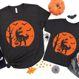 Kids Halloween Shirts, Halloween Dinosaur Family Shirts, Family Costume Shirt,Family Halloween Shirts, Family Matching Halloween T shirts,