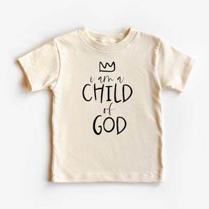 Christian Toddler Shirt, I Am A Child Of God Kids T-Shirt, Jesus Natural Infant, Retro Kids Shirt, Toddler & Youth Tee